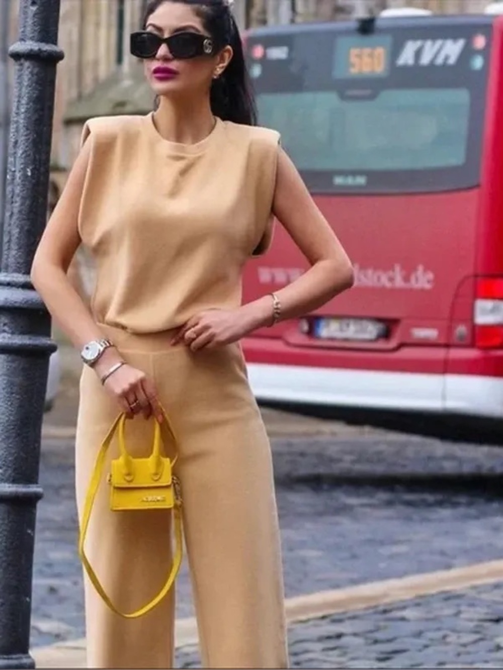 Zara camel pants top co-ord set